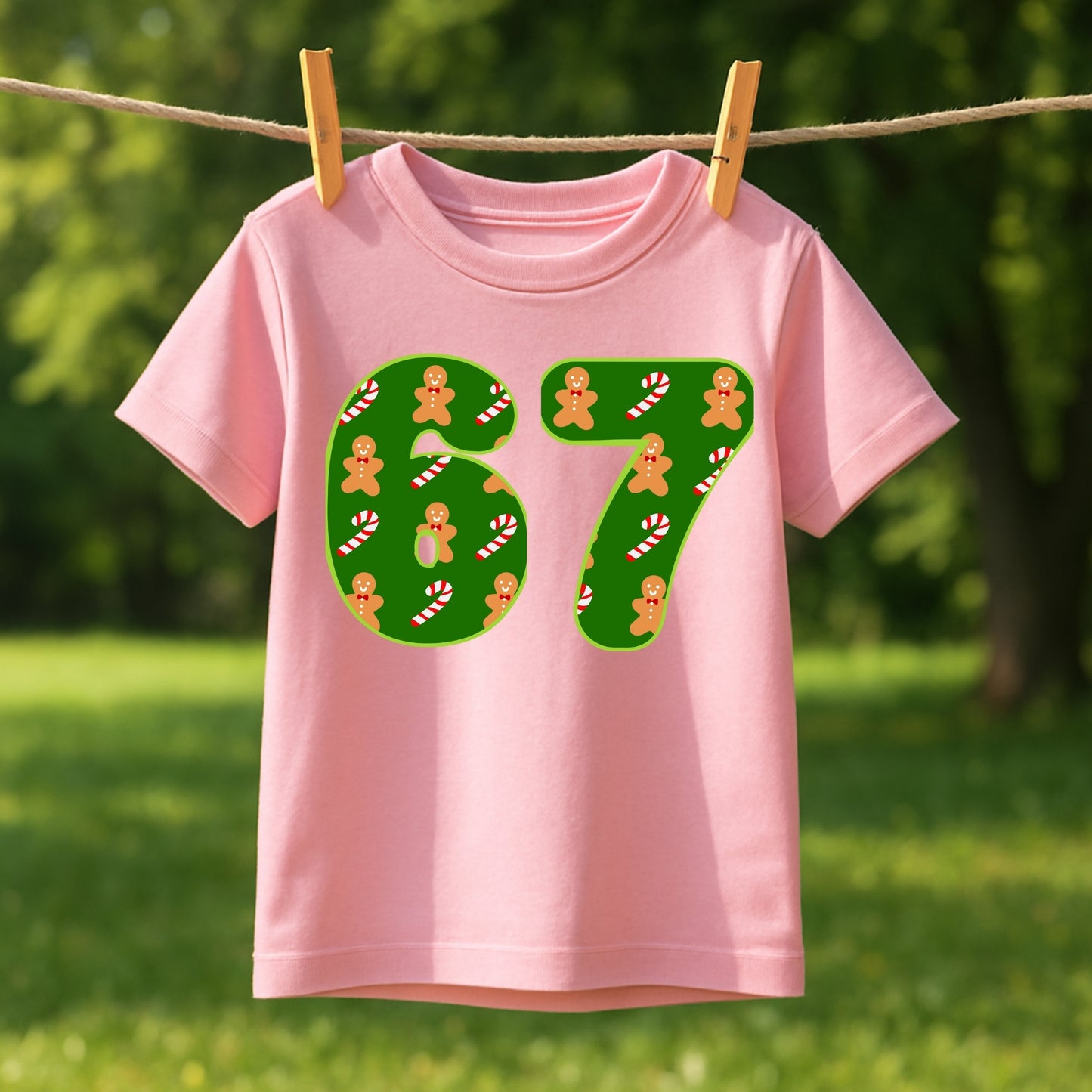 Festive “67” Christmas Kids Tee