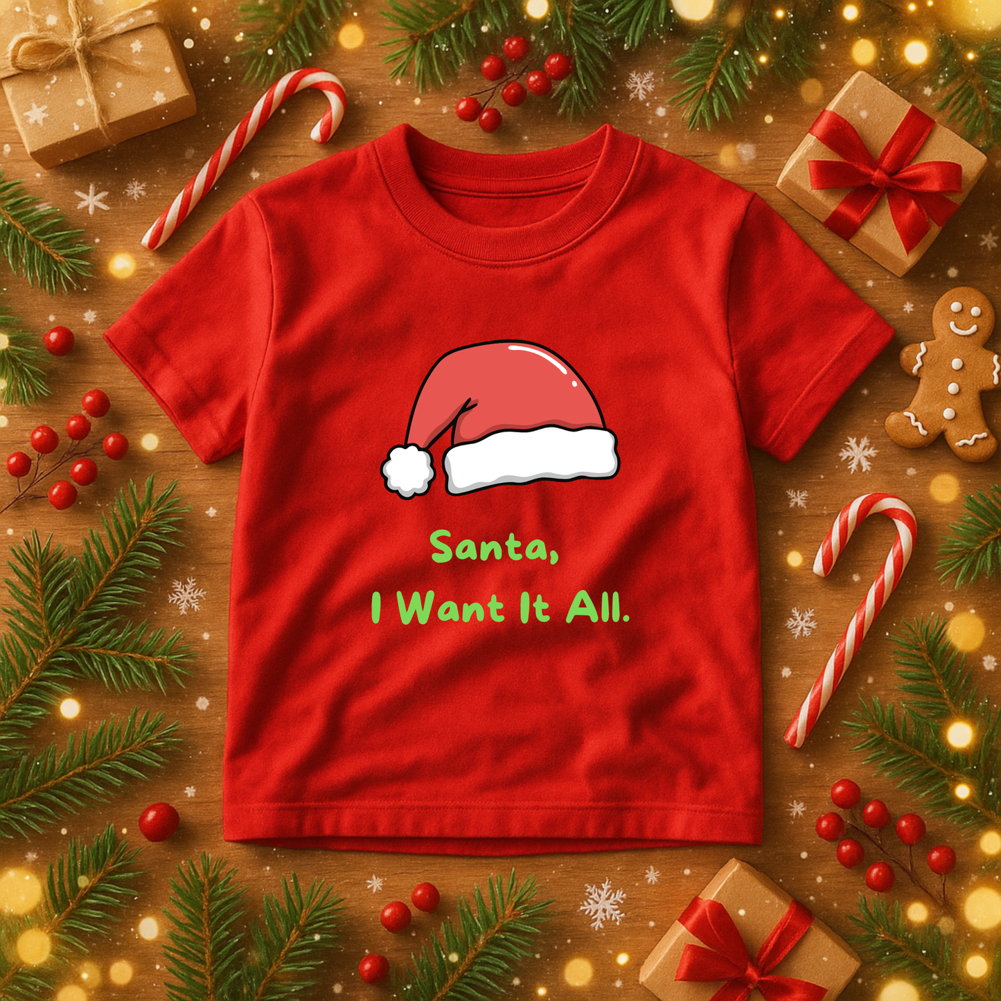 I Want It All – Christmas Kids Tee